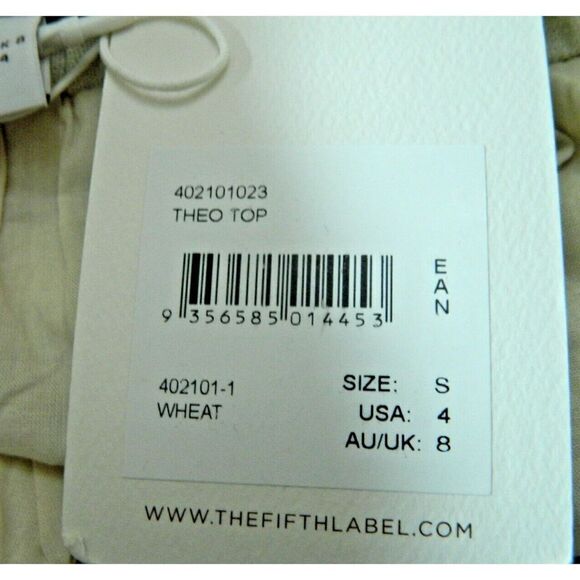 The Fifth Label Blouse Off Shoulder Cropped Beige Theo Wheat Top Size Small/4 - Picture 10 of 10